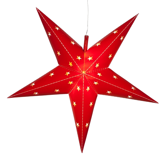 18 LED Aurora Superstar TM Fold-Flat Red 5 Point Star Light, Outdoor Rated