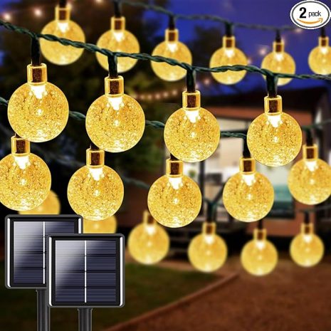 64FT 100 LED String Crystal Globe Christmas Lights