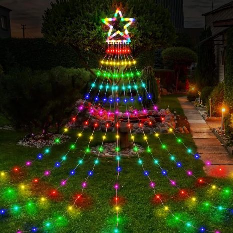 8 Memory Modes Star String Lights flow multicolor