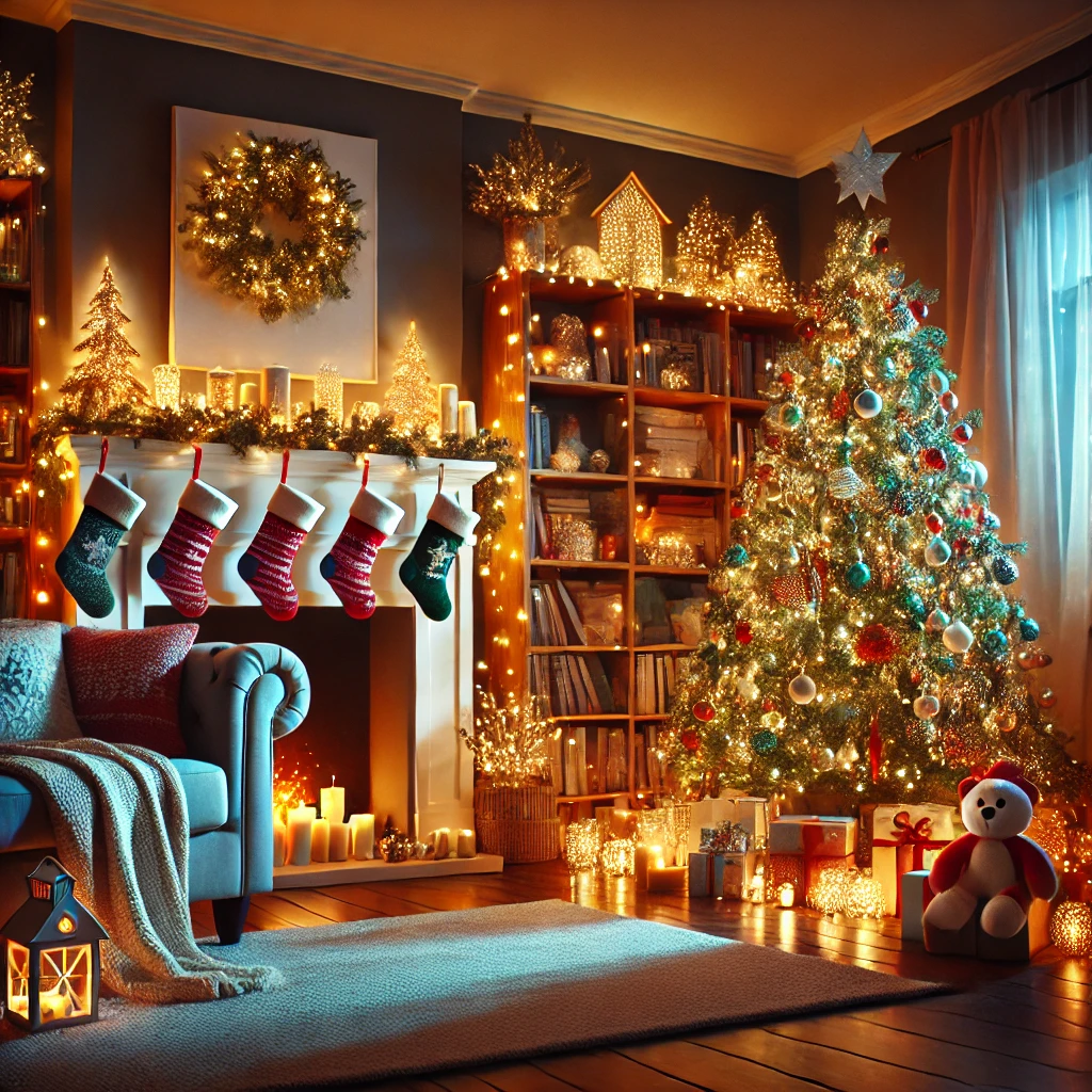 A Cozy Living Room With A Glowing Christmas Tree - 02