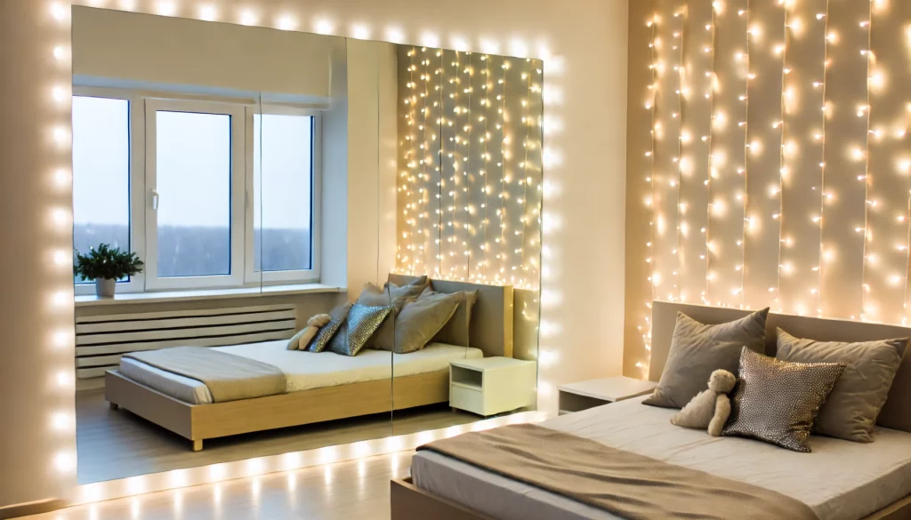 Bedroom With Mirror Magic Ideas Reflects Christmas Spirit - 05