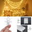Charming White LED Snowflake String Lights Display dimension