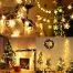 Charming White LED Snowflake String Lights Display holiday seasoon