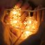 Charming White LED Snowflake String Lights Display light color