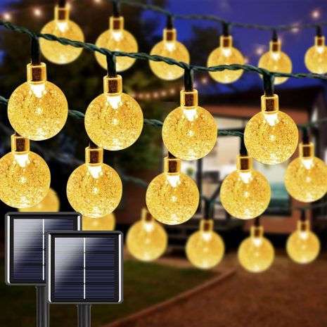 Crystal Globe Solar Christmas Lights, Decorative String Lights for Garden 1