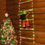 Decorative Ladder LED Christmas Lights with Santa Claus red green 2.5