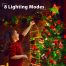 Decorative Ladder LED Christmas Lights with Santa Claus red green 2.5 modes