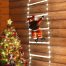 Decorative Ladder LED Christmas Lights with Santa Claus white 2.5