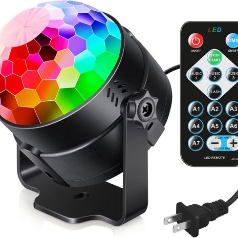 Disco Ball DJ Lighting Sound Activated Remote Control