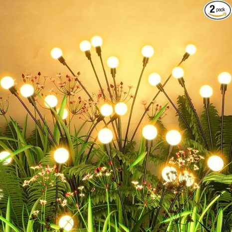 Garden LED Solar Swaying Firefly Lights for Outdoor