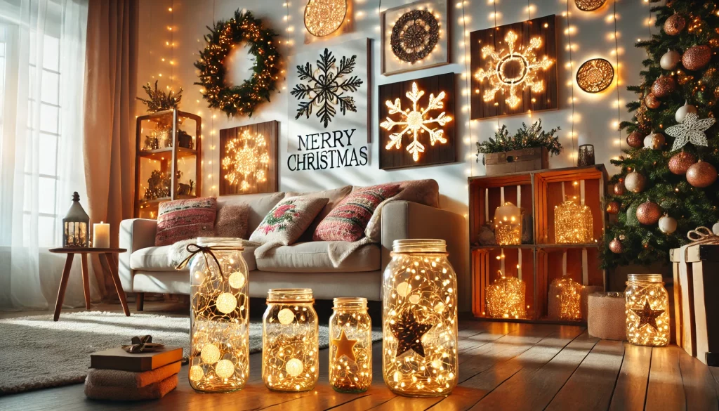 Handmade Living Room Christmas Light Projects - 06