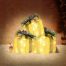 Holiday Pre-lit Tinsel Boxes Gift Decoration Set1