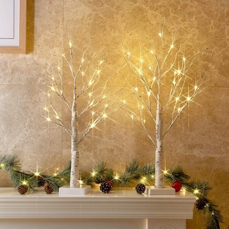 LED Birch Tree Fairy Light Battery Powered Timer