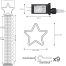 LED Star Lights Perfect for Holiday Display Settings dimension