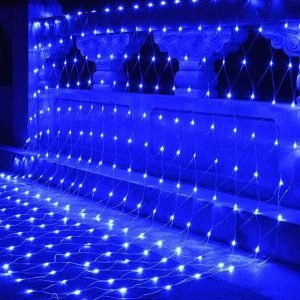 Outdoor Led Mesh Christmas Net Lights blue