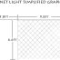 Outdoor Led Mesh Christmas Net Lights cool white dimension