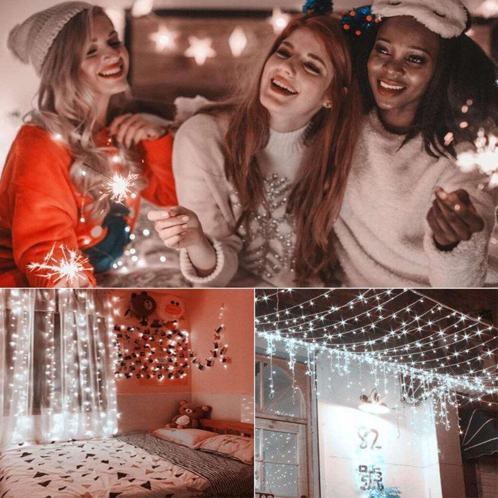 Snowflake String Lights Bright Winter Decor 4