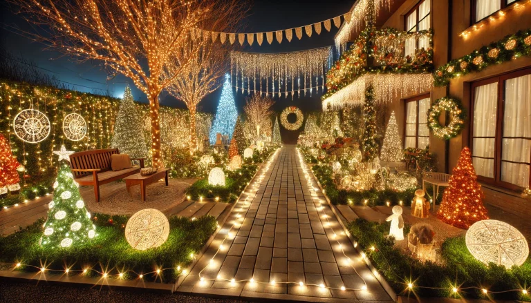 Transform Your Outdoor with Christmas Lights Decor Ideas - 01