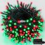 Upgraded Waterproof Christmas String Lights red green