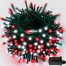 Upgraded Waterproof Christmas String Lights red white